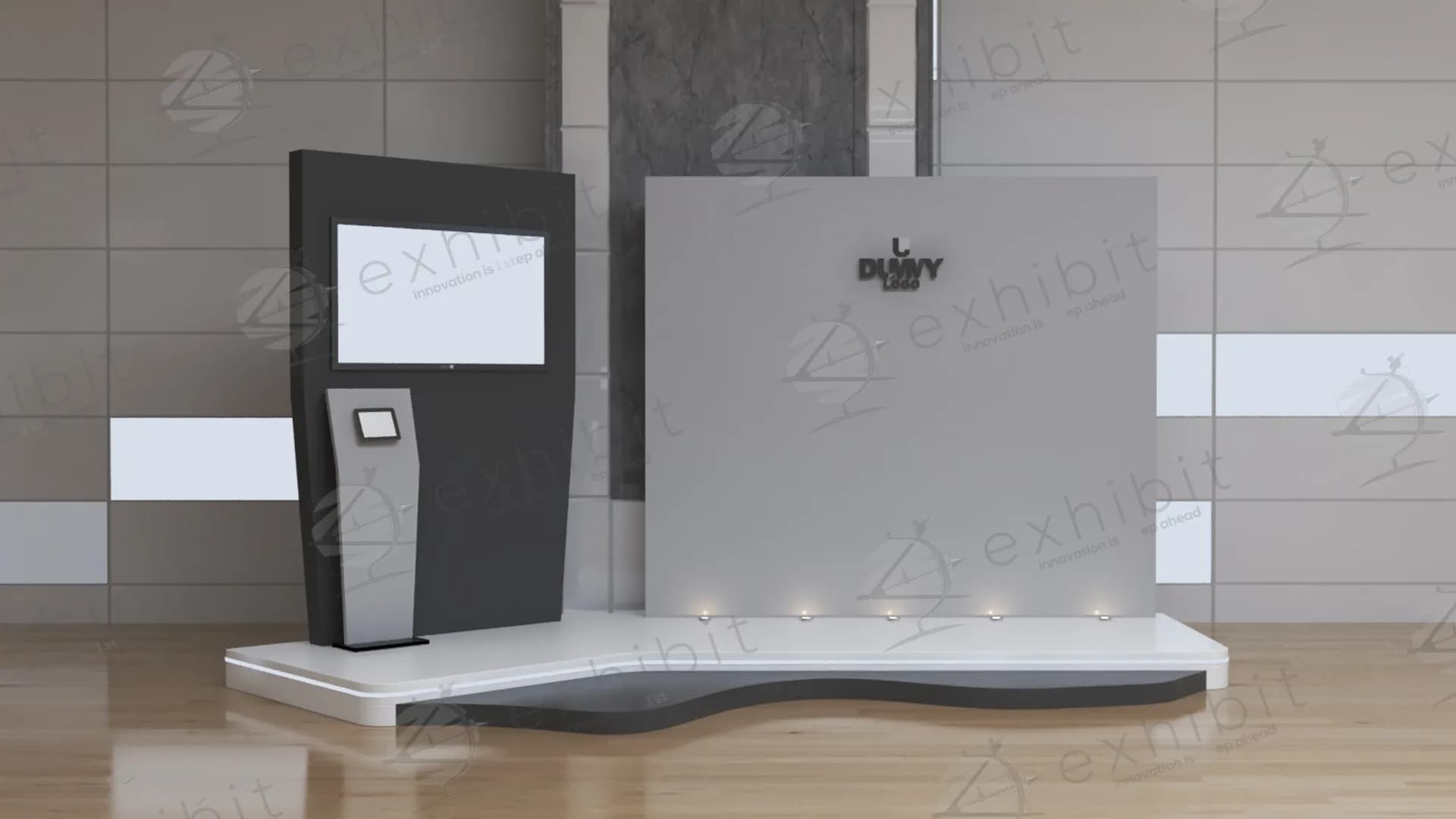 Intermediate Straight Modern Photo Booth