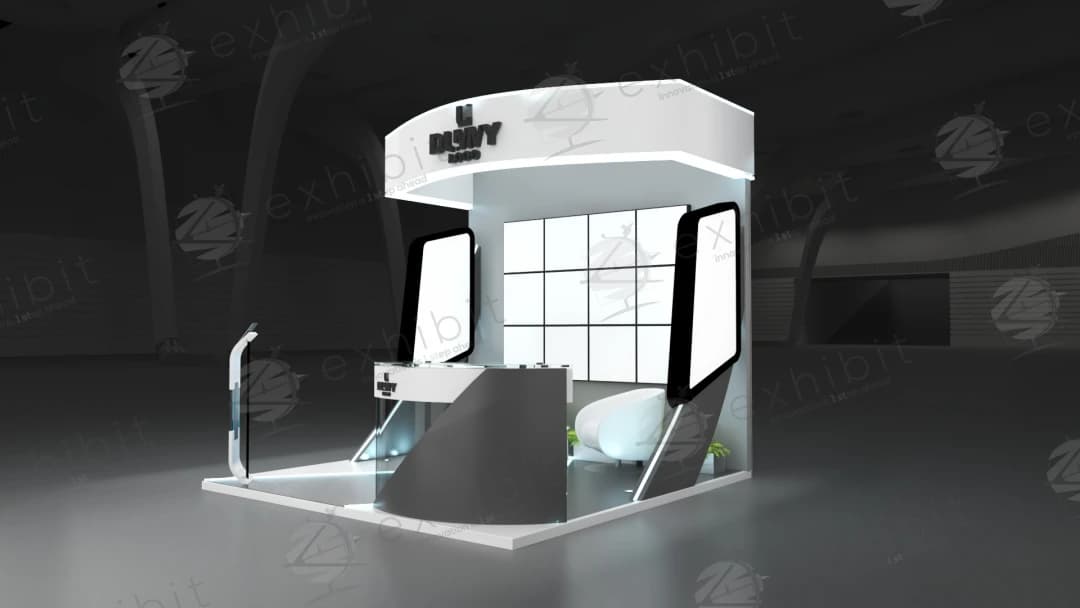 Aero Wing Curved Semi-Island 3x3 Booth