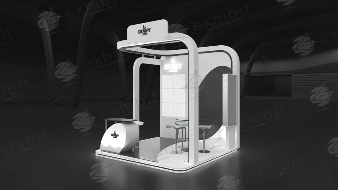 Aero Arch Curved Semi-Island 3x3 Booth
