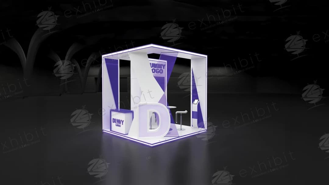 Graphic Cube Straight Semi-Island 3X3 Booth