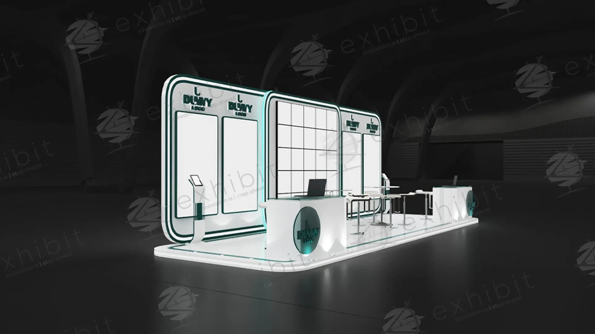 Vortex Shell Curved Semi-Island 3X9 Booth