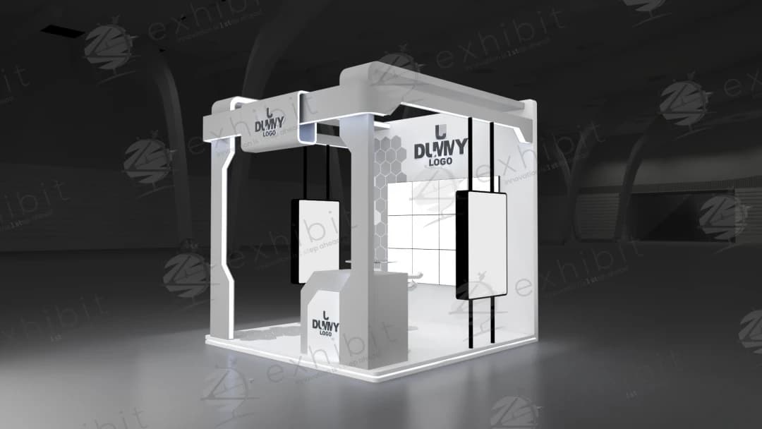 Hexa Tech Straight Semi-Island 3x3 Booth