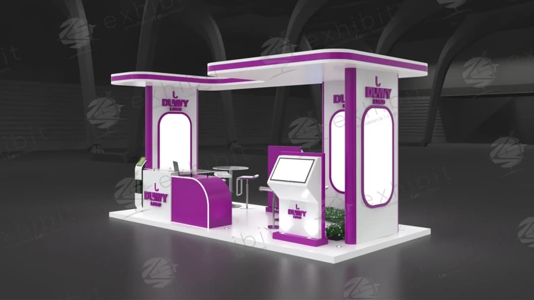 Verve Arch Curved Semi-Island 3x6 Booth