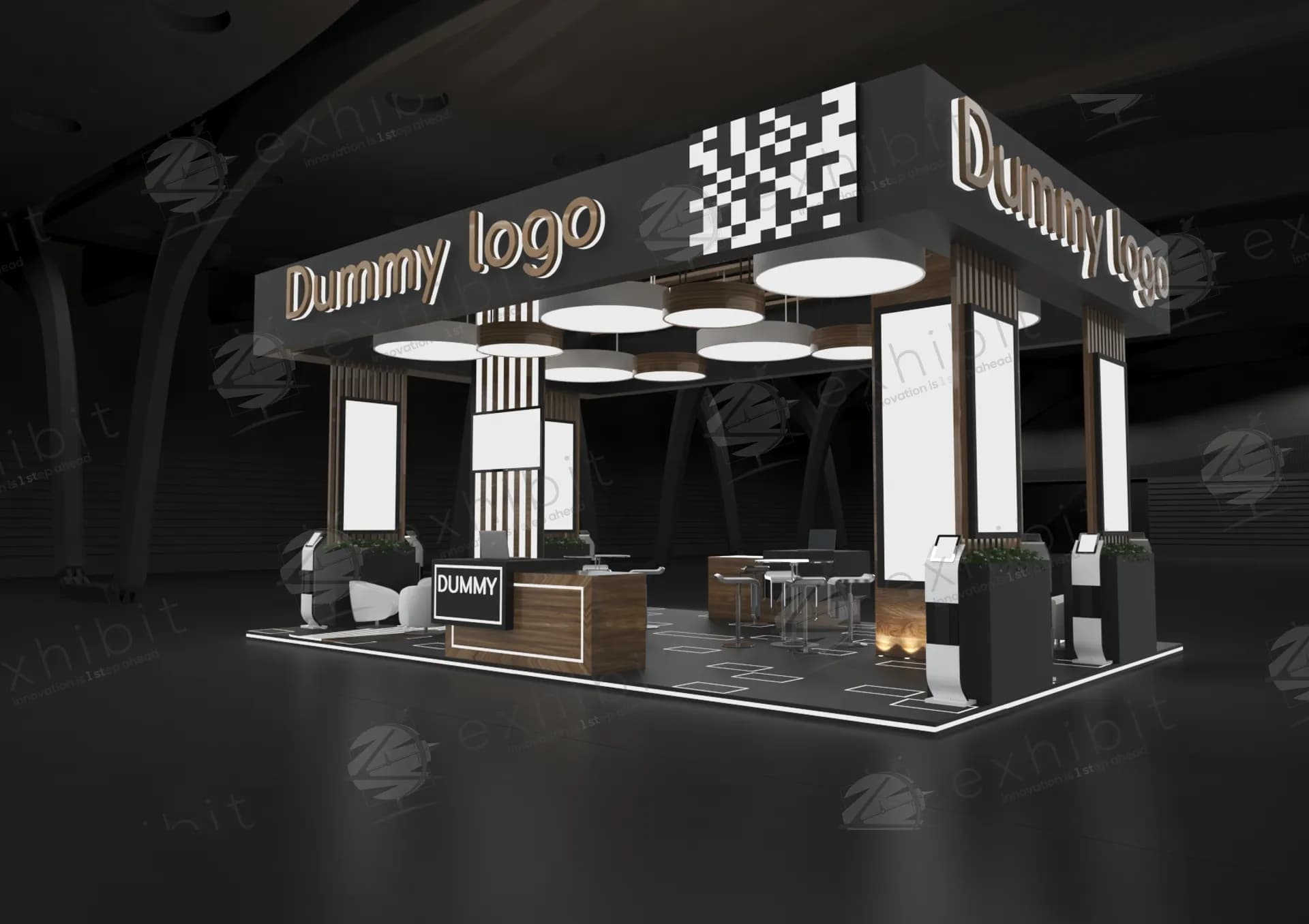 Noir Crown Straight Island 6x9 Booth