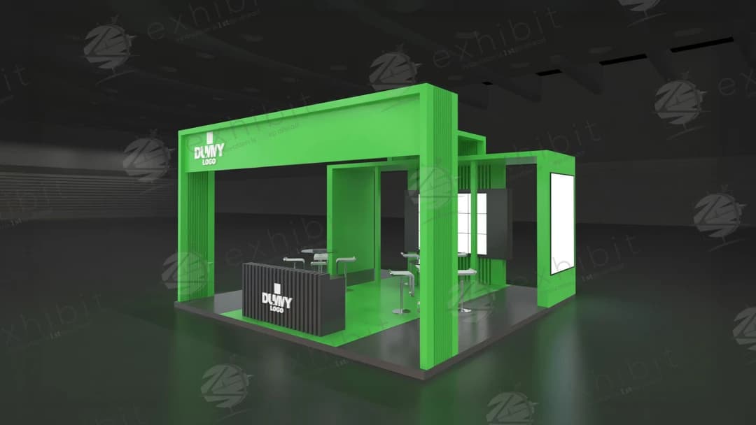 Eco Frame Straight Island 6x6 Booth