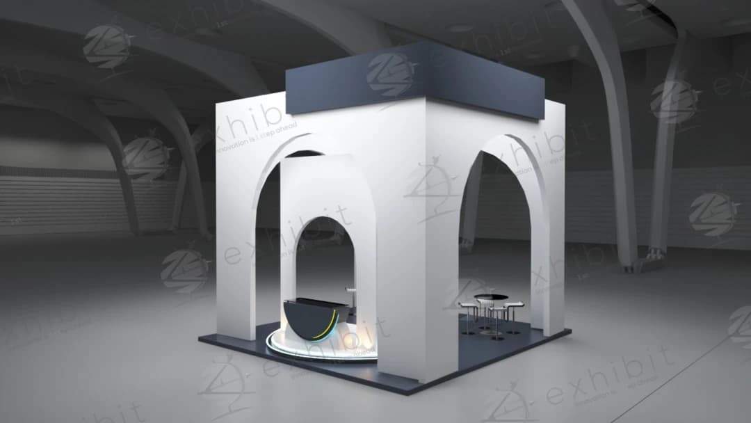 Arcata Pavilion Curved Semi-Island 6x6 Booth
