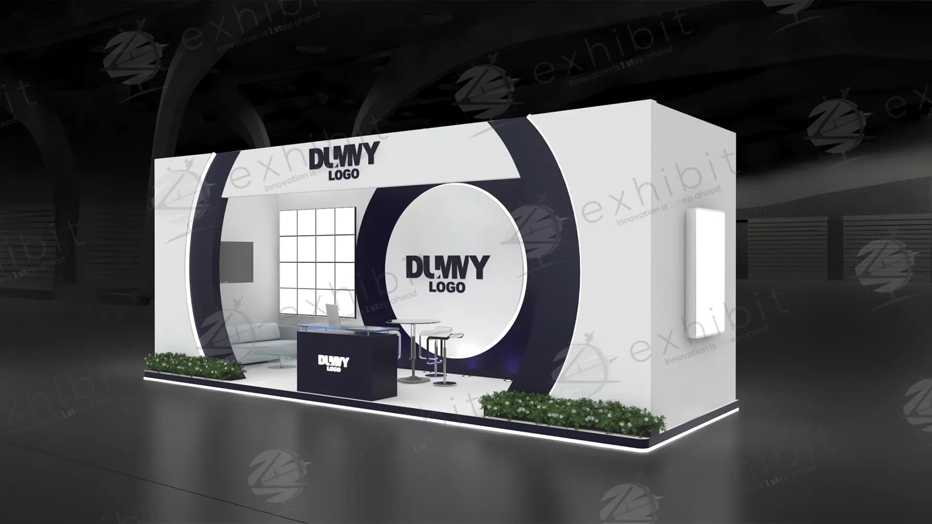 Cyber Matrix Straight Semi-Island 3x9 Booth