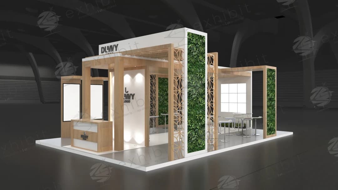 Vista Integrated Straight Semi-Island 6x9 Booth