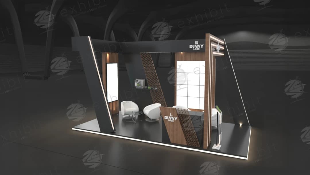 Lumiere Timber Straight Semi-Island 3x6 Booth