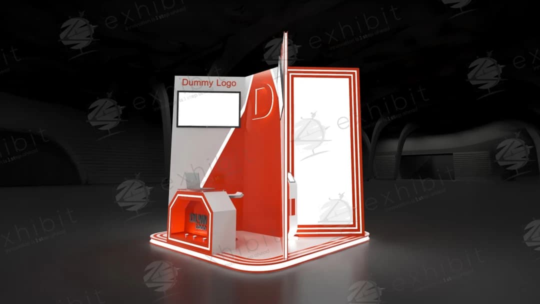 Ignis Monolith Straight Semi-Island 3x3 Booth