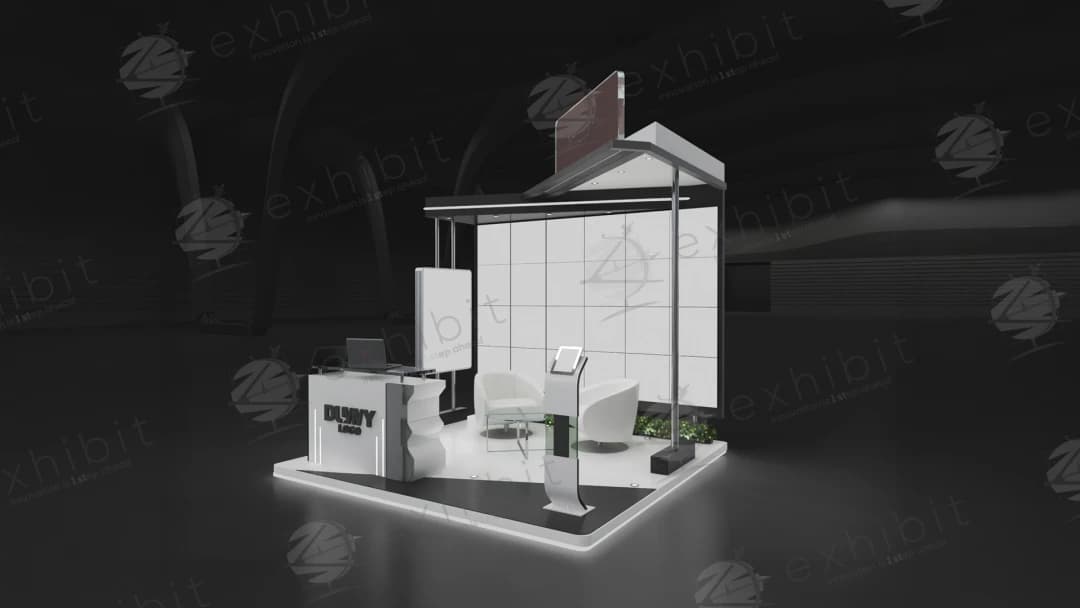 Onyx Vector Straight Semi-Island 3x3 Booth