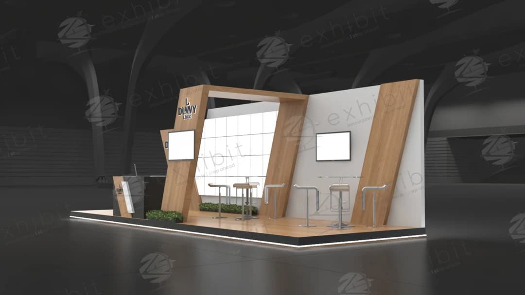 Angular Slope Straight Semi-Island 3x9 Booth