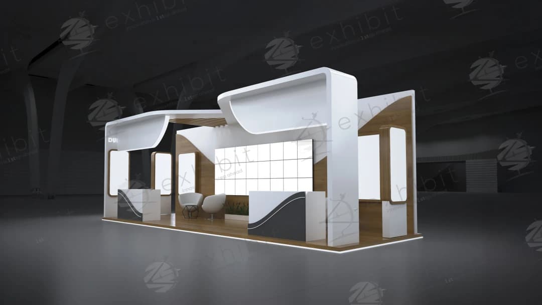 Nordic Canopy Straight Semi-Island 3x9 Booth