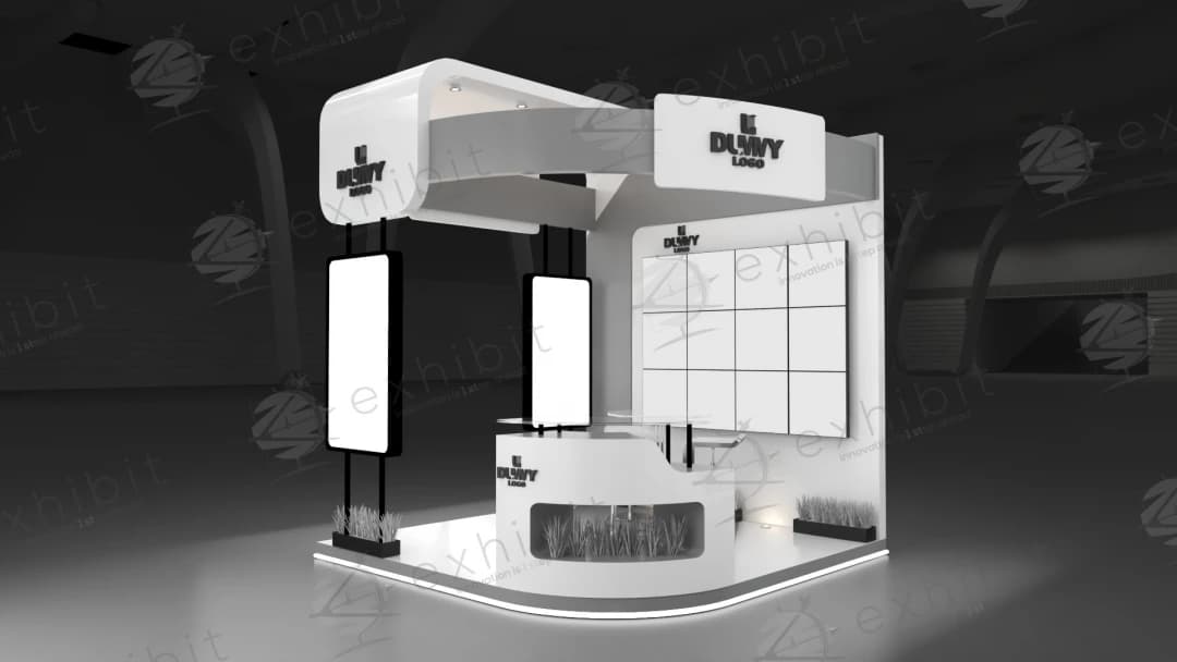 Lunar Span Curved Semi-Island 3x3 Booth