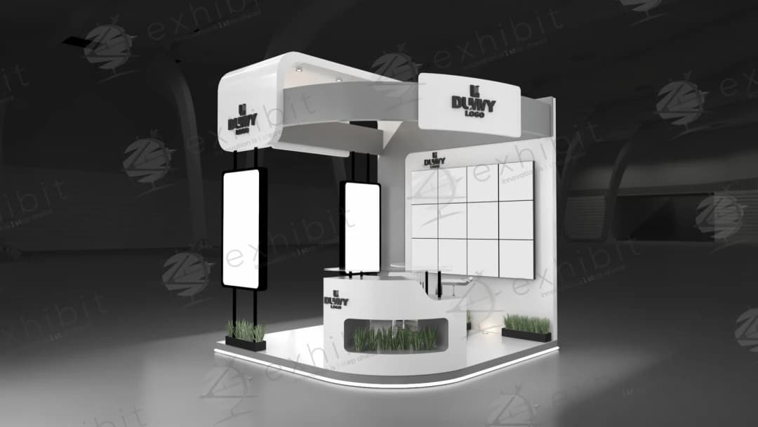 Lunar Span Curved Semi-Island 3x3 Booth