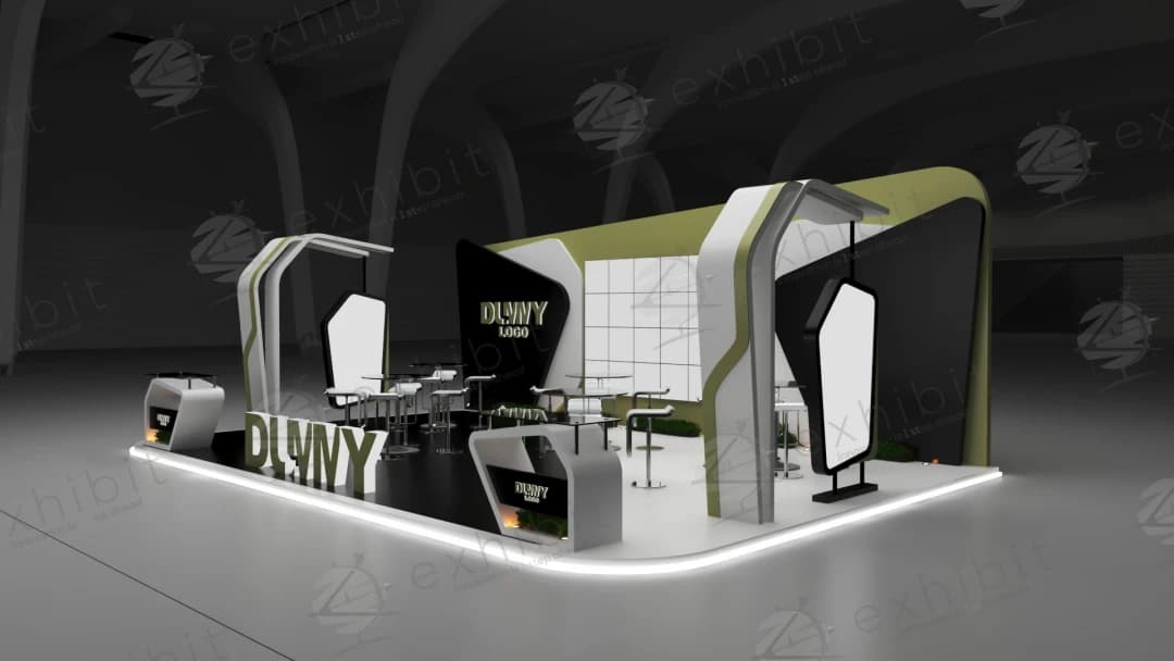 Solar Portal Straight Semi-Island 6x9 Booth