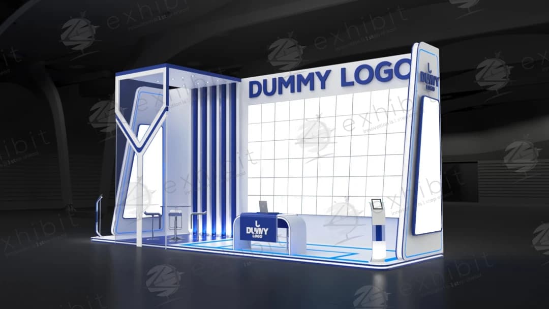Croxa Sapphire Straight Semi-Island 3x9 Booth