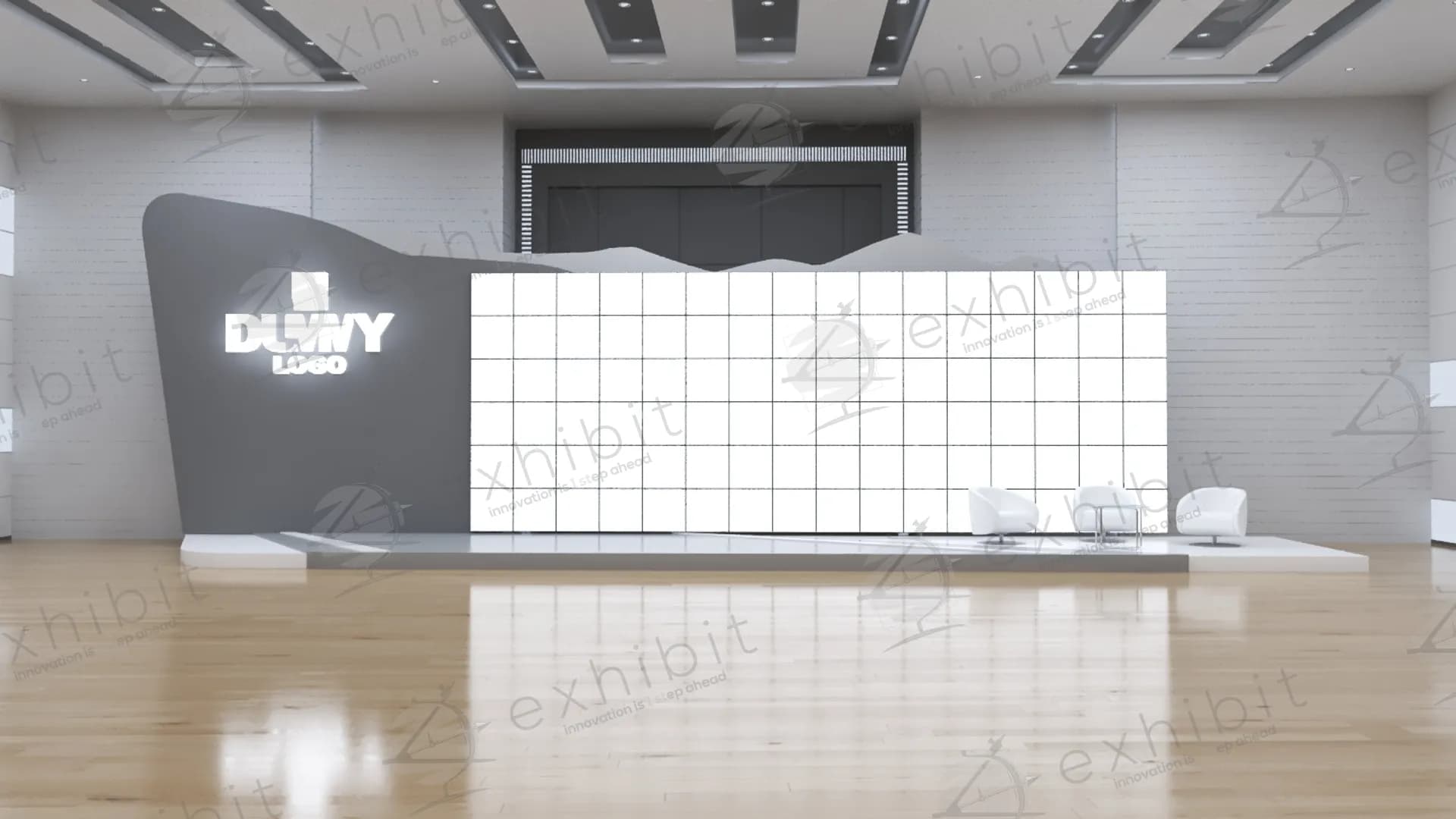 Wave & Grid Screen Backdrop