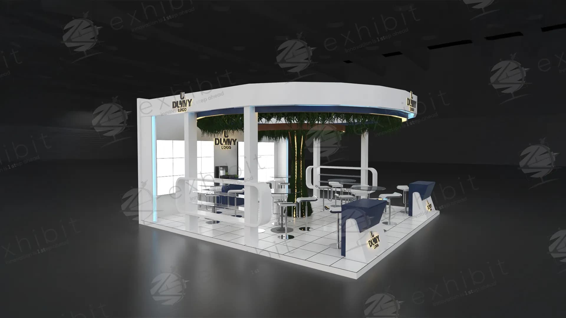 Pinnacle Lounge Straight Semi-Island 6x6 Booth