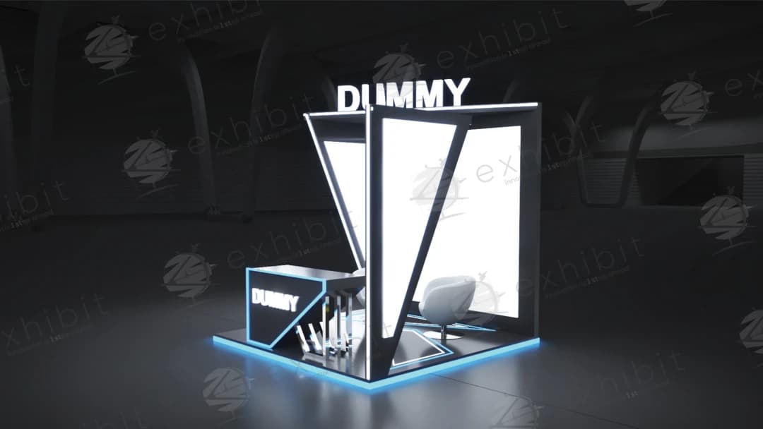 Obsidian V-Prism Straight Semi-Island 3x3 Booth
