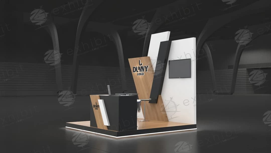 Vector Shard Straight Semi-Island 3x3 Booth
