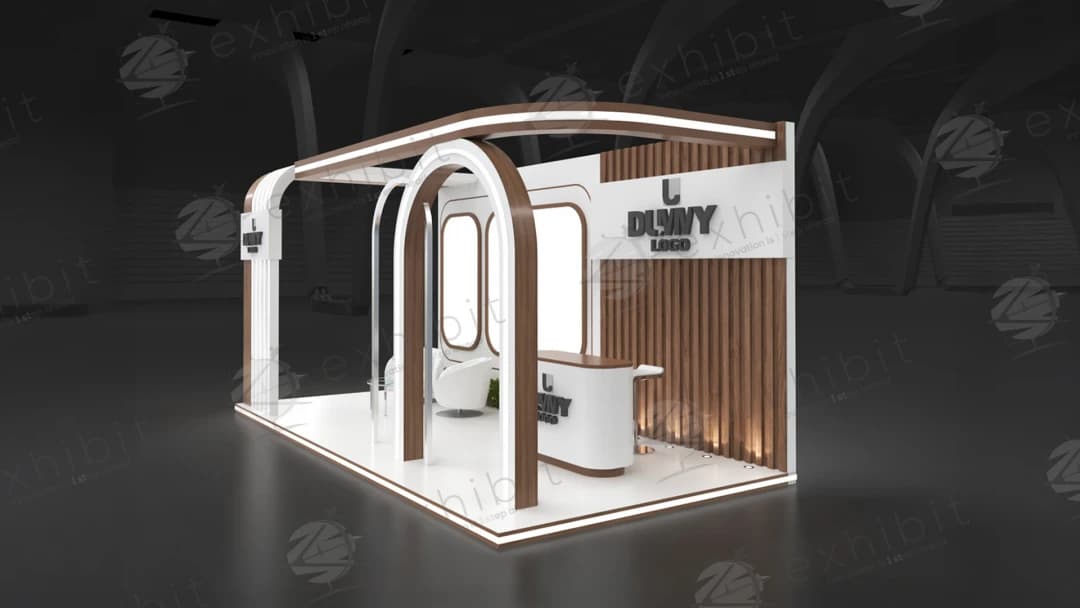 Zenith Arch Curved Semi-Island 3x6 Booth