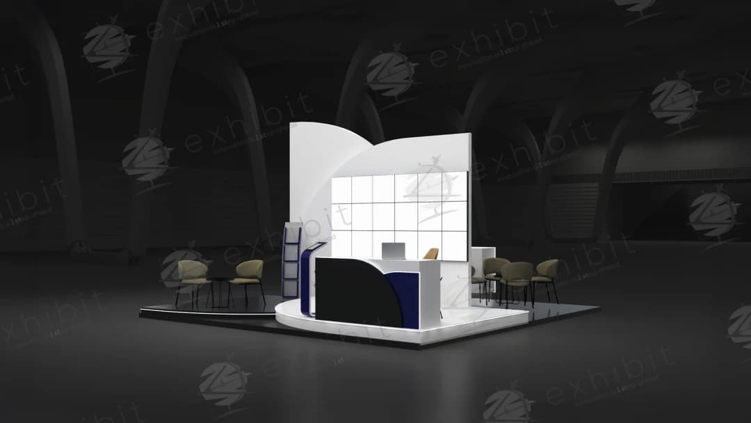 Sail Wave Curved Island 6x6 Booth