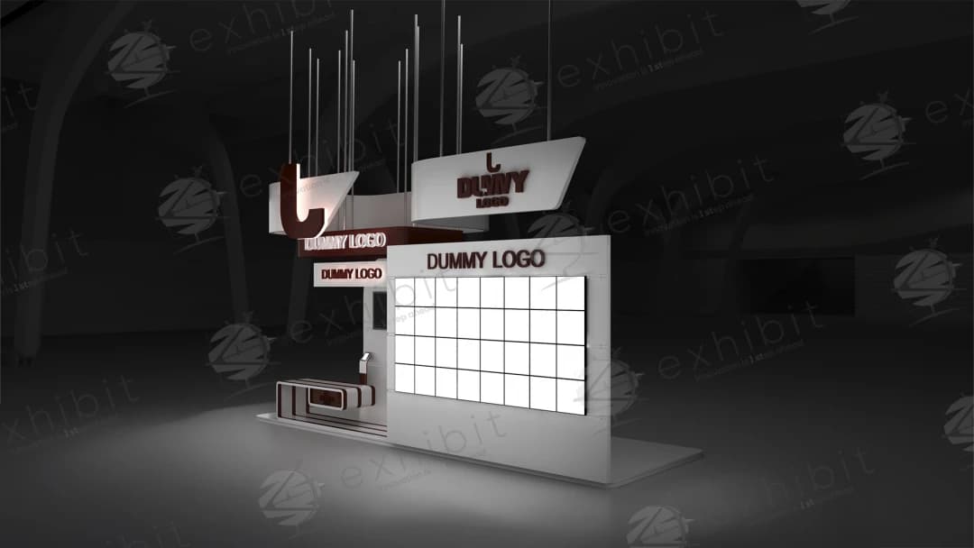 Hanged Cloud Straight Semi-Island 3x9 Booth
