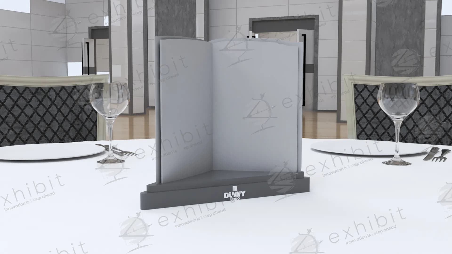 V-Fold Dual Panel Centerpiece