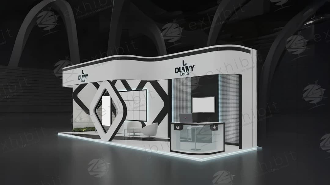 Facet Array Straight Semi-Island 3X9 Booth