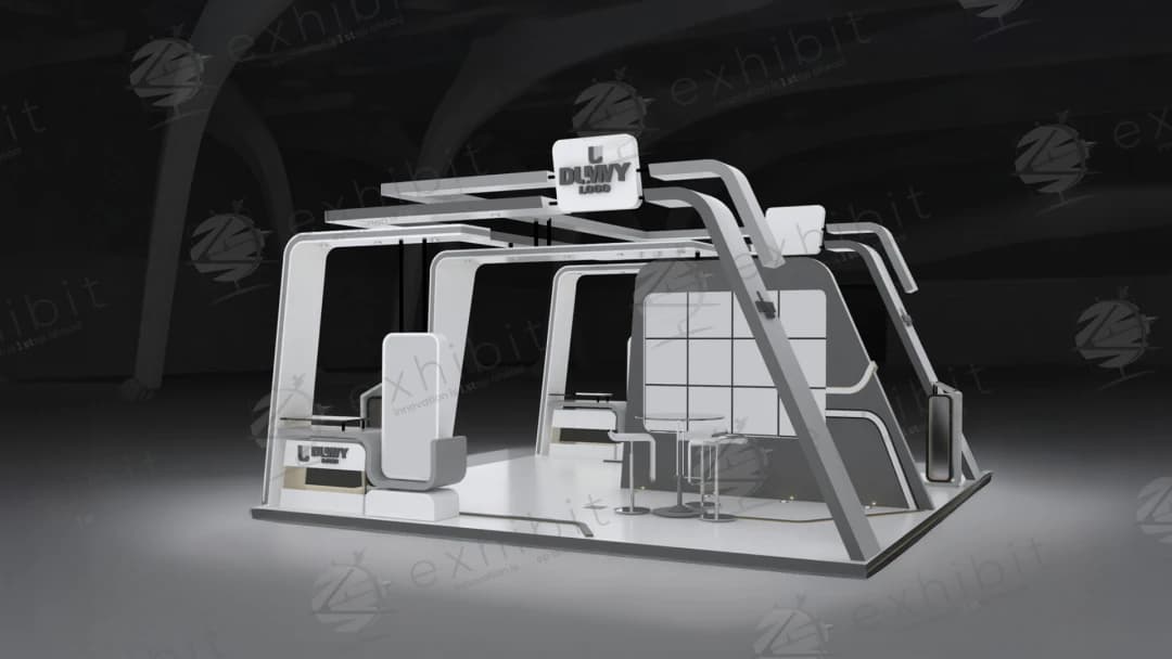 Canopy Loft Straight Semi-Island 6x6 Booth