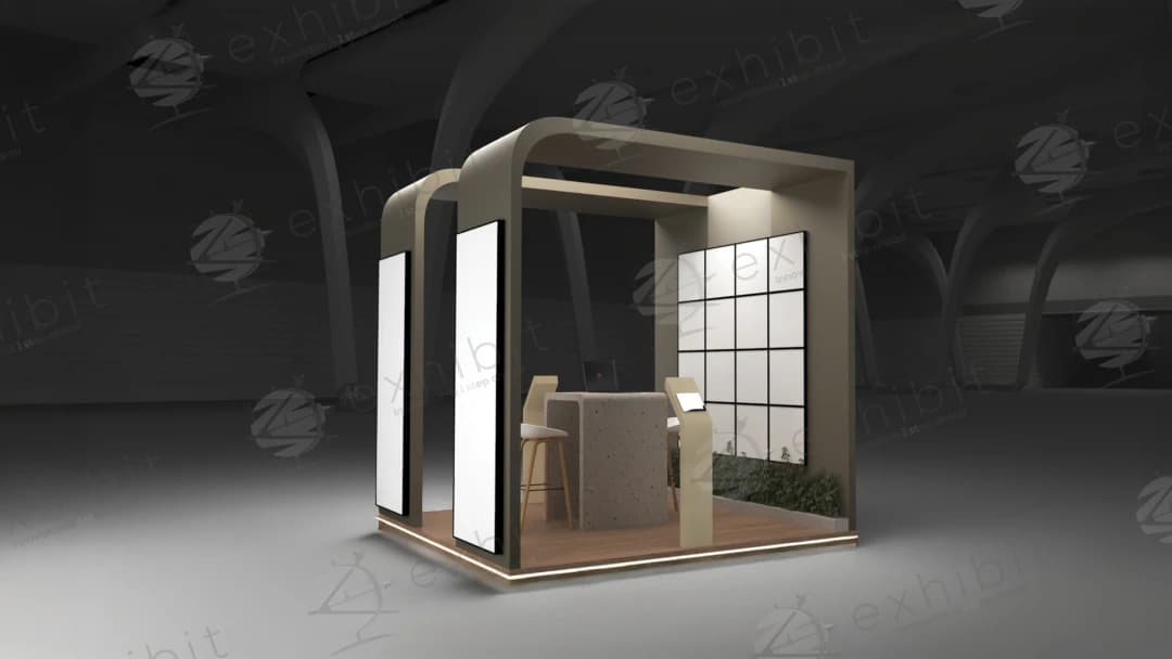 Terrene Vault Straight Semi-Island 3x3 Booth