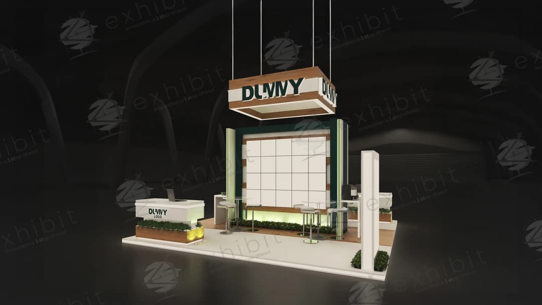Earthy Matrix Straight Island 6x6 Booth