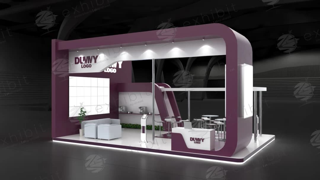 Hexa Flow Curved Semi-Island 6x9 Booth