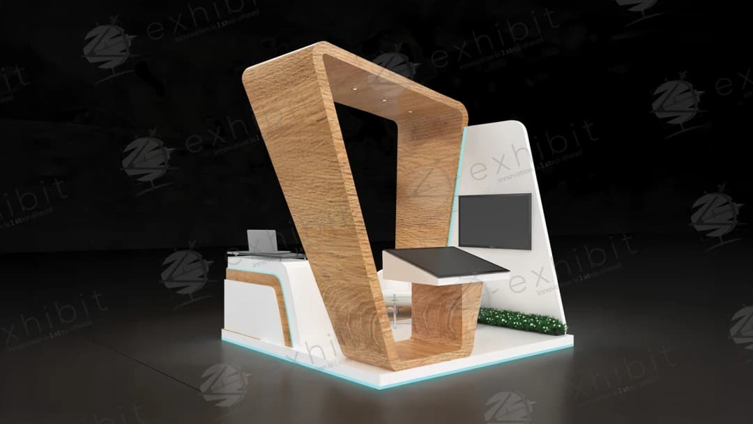 Canyon Helix Curved Semi-Island 3x3 Booth