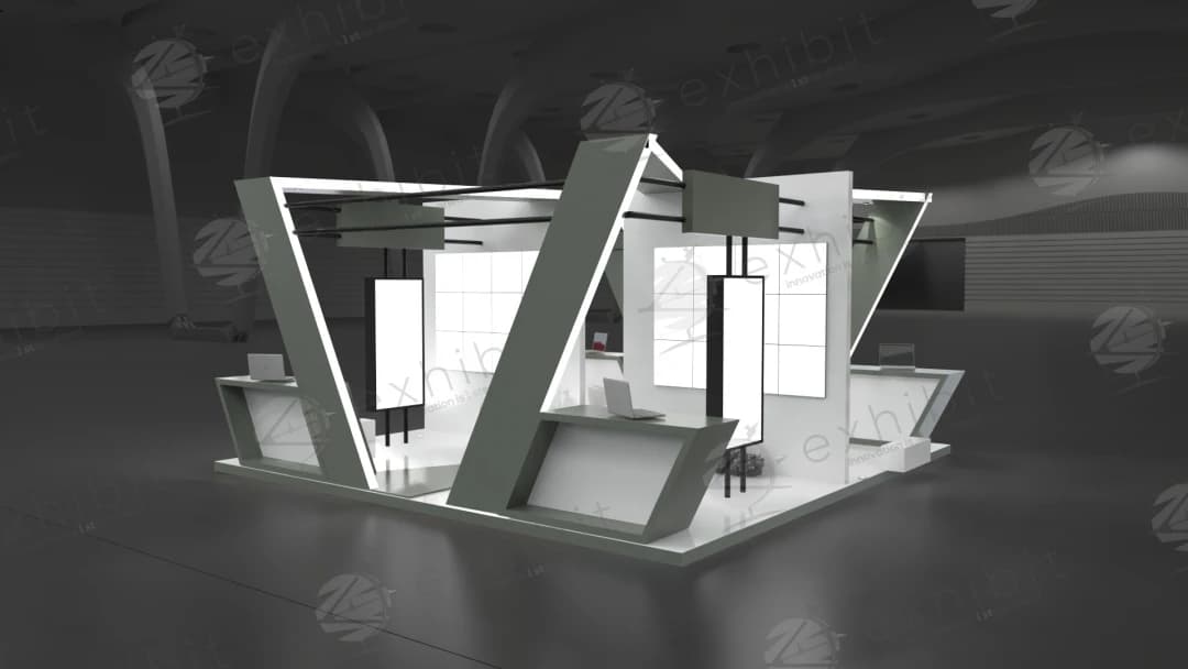 Trapezoid Span Straight Island 6x6 Booth