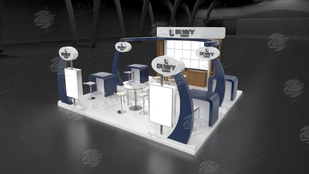 Crescent Arena Curved Semi-Island 6x6 Booth