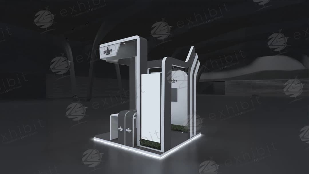 Sculpt Flow Straight Semi-Island 3x3 Booth