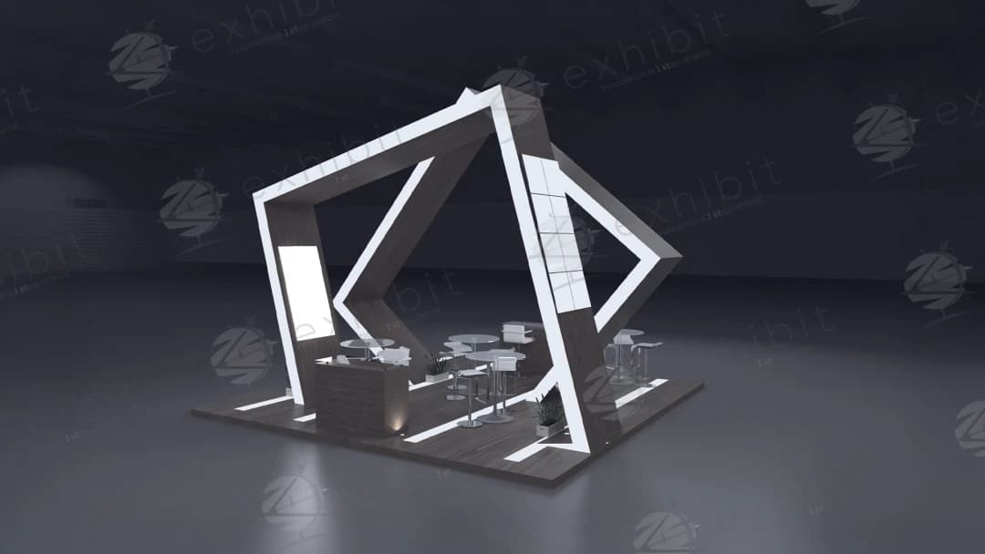 Rhombus Frame Straight Island 6x6 Booth