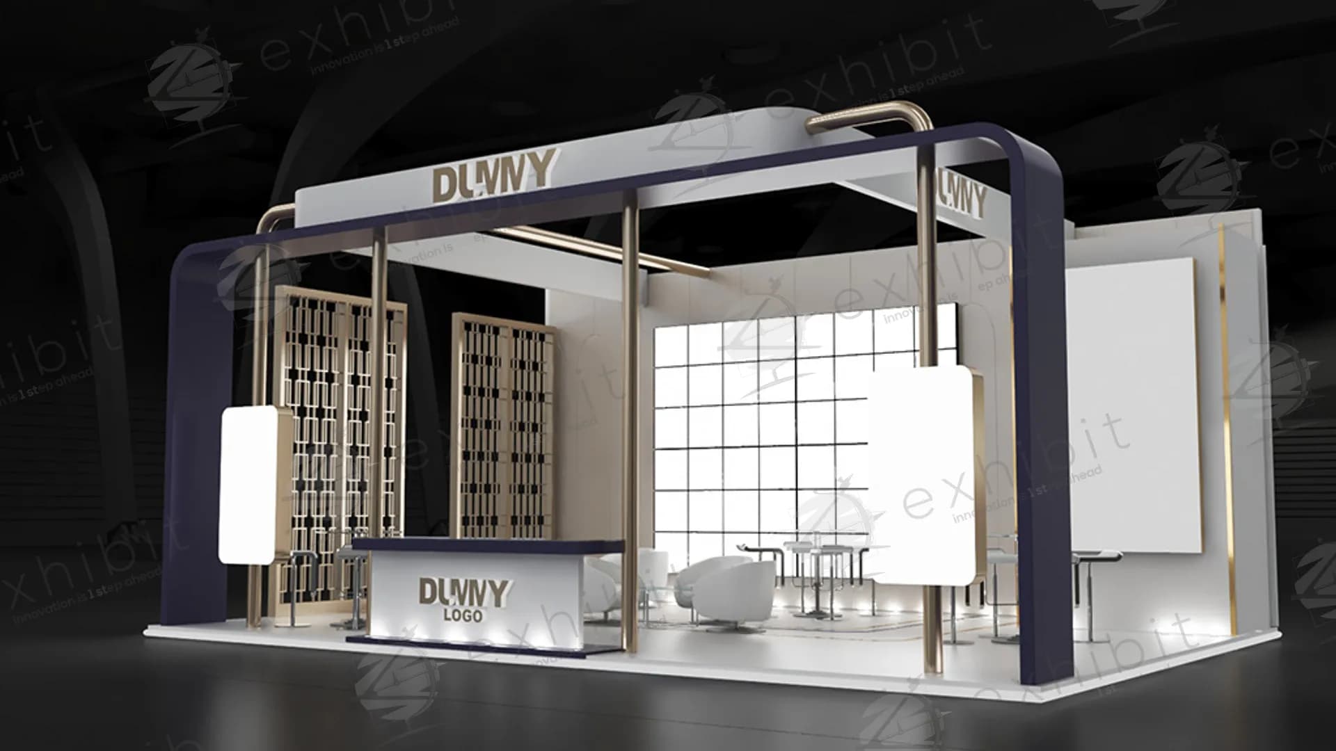 Dual-Zone Straight Semi-Island 6x9 Booth
