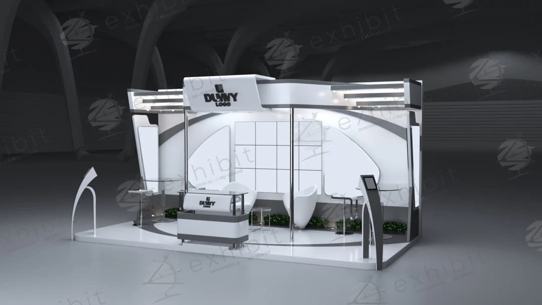 Aero Wing Curved Semi-Island 3x6 Booth