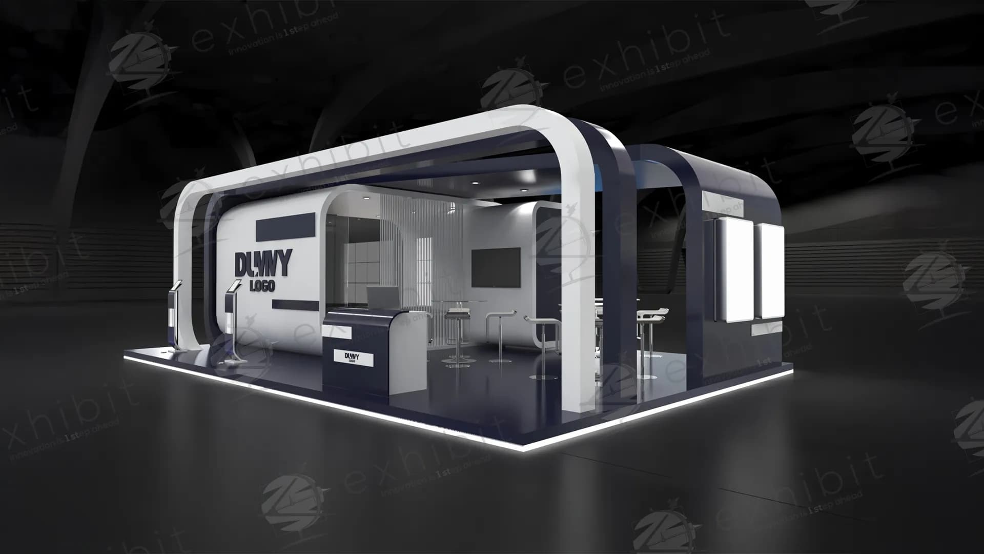 Loop Stream Curved Semi-Island 6X9 Booth