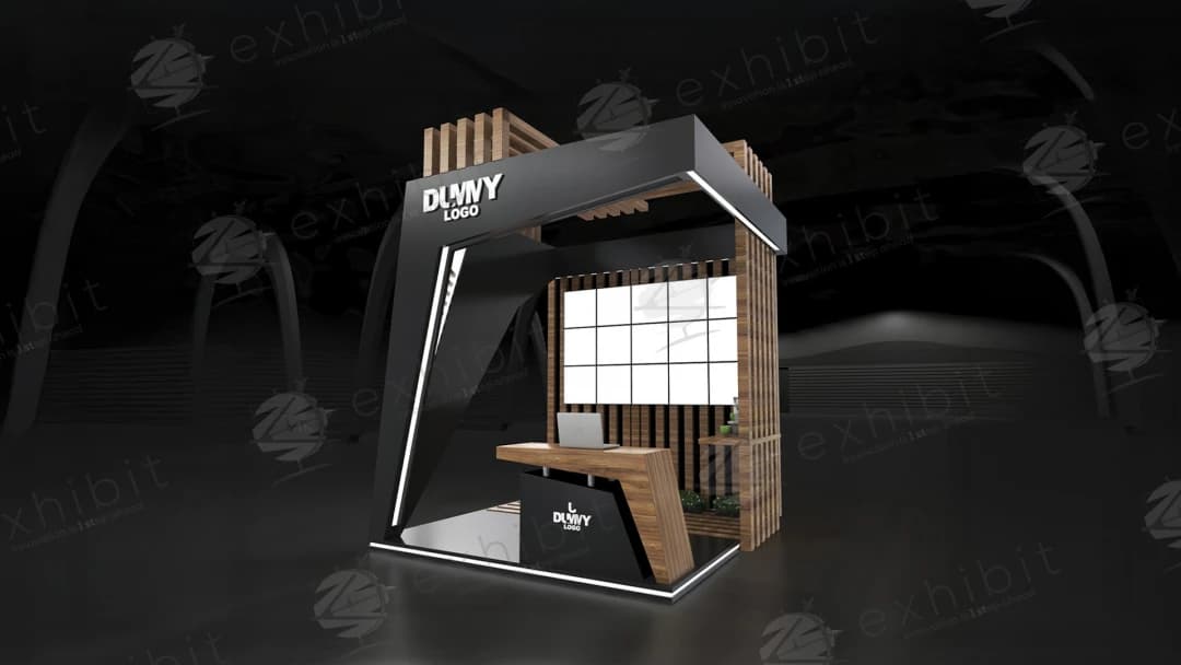 Lignum Vault Straight Semi-Island 3x3 Booth