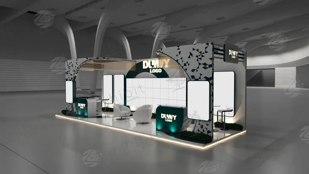 Omni Vista Curved Semi-Island 3x9 Booth