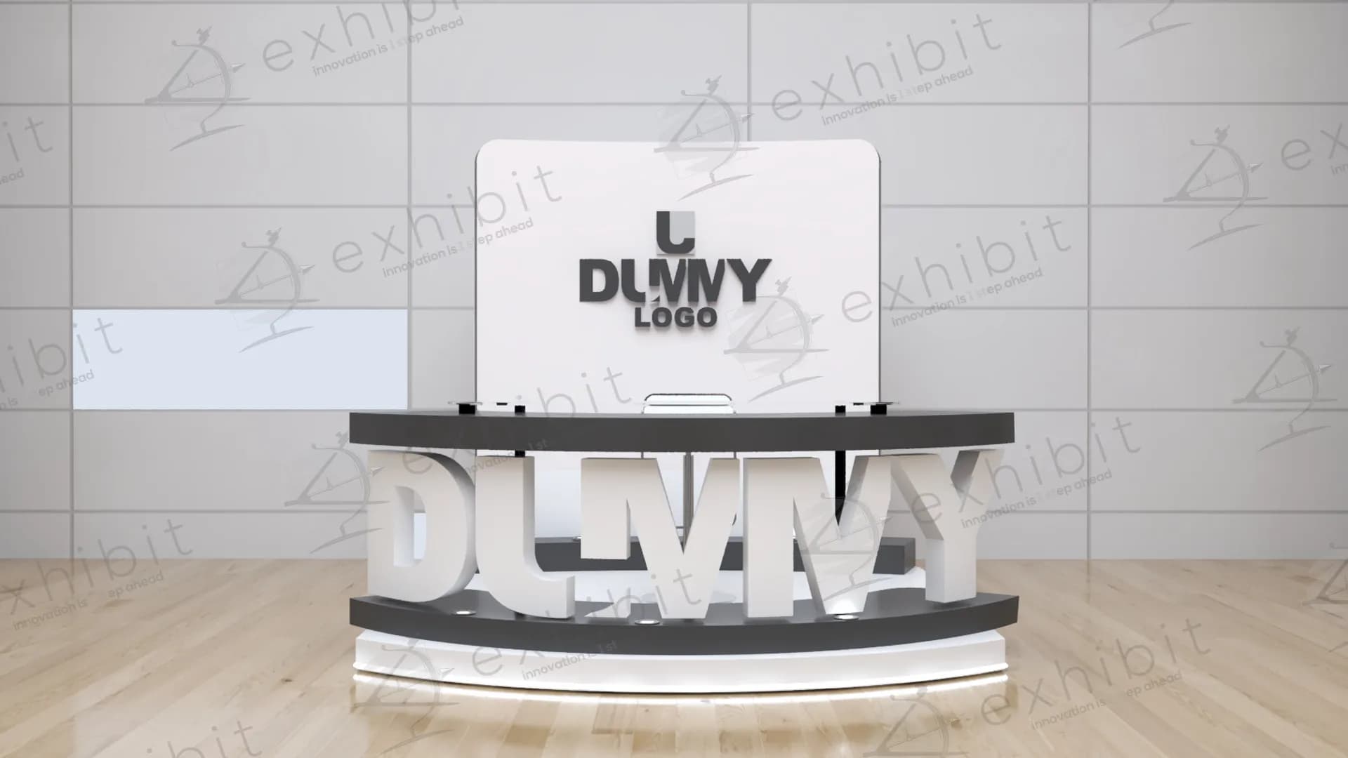 3D Logoform Foyer Curved Desk