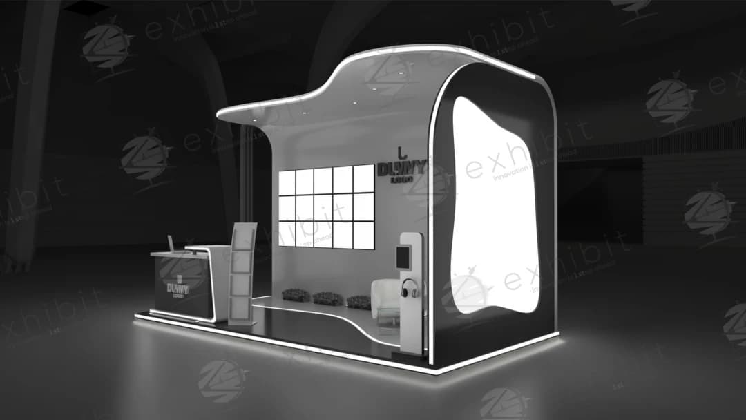 Aura Cloud Curved Semi-Island 3x6 Booth