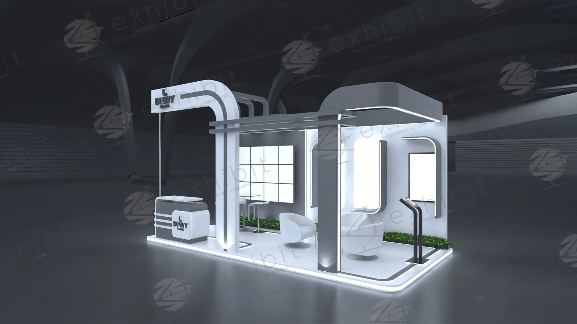 Brand-Identity Curved 3x6 Booth