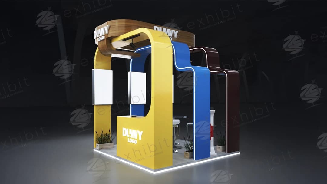 Spectrum Ribbon Curved Semi-Island 3x3 Booth
