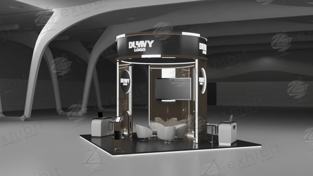 Halo Rotunda Curved Island 6x6 Booth
