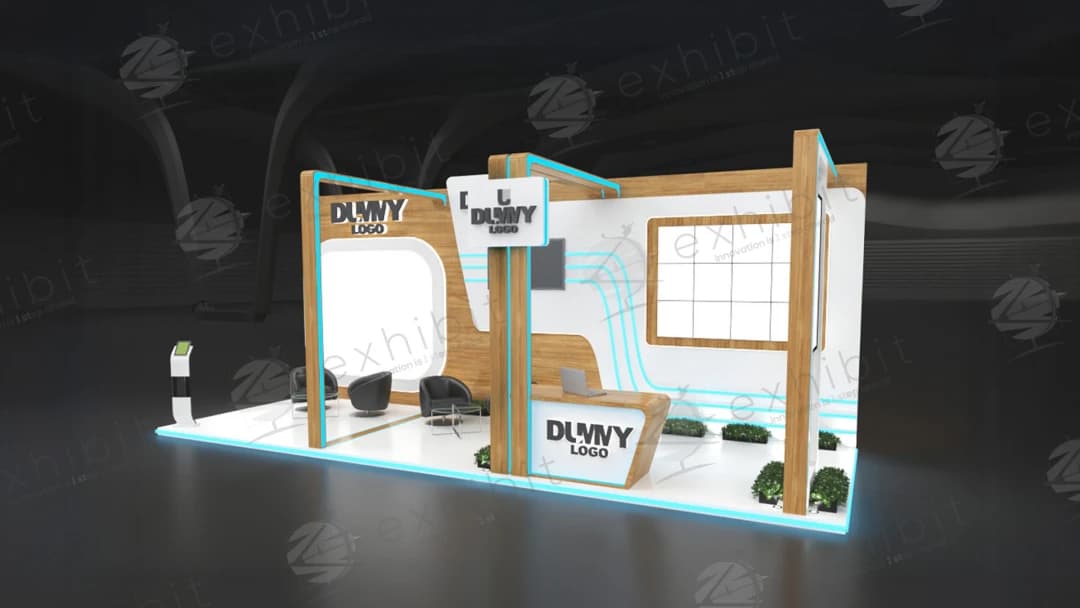 Dominion Portico Straight Semi-Island 3x9 Booth